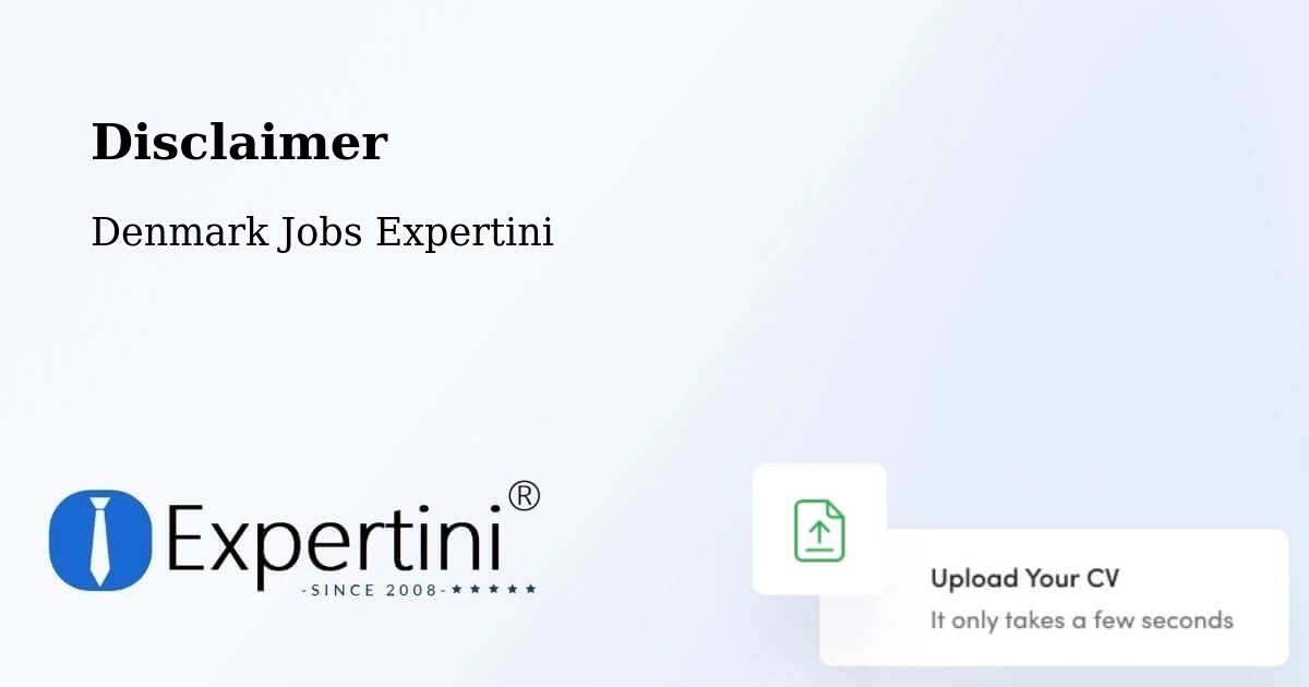 Disclaimer – Odder - Denmark Jobs Expertini